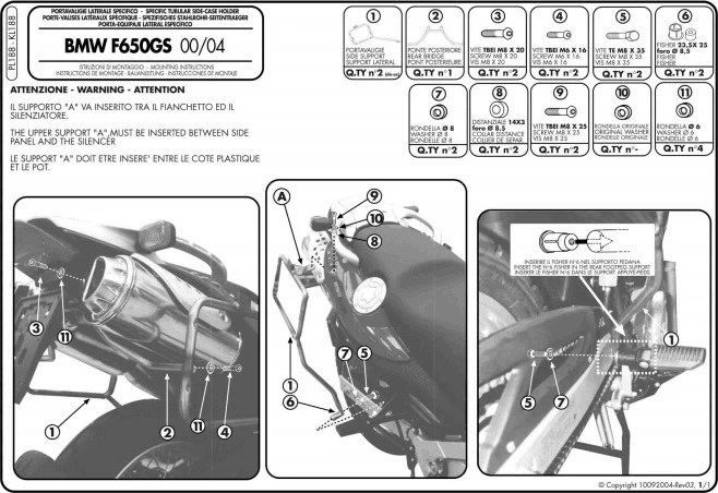 Givi PL188 Sidecase Hardware For BMW F650GS (2000-2007) And G650GS (2012-2013) - Image 2