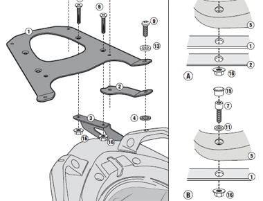 Givi SR5105M Monolock Top Case Rack For BMW C600 Sport (2012-2015)