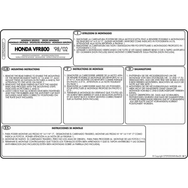 Givi 257FZ Monorack Sidearms For Honda VFR800 (1998-2001) - Image 4