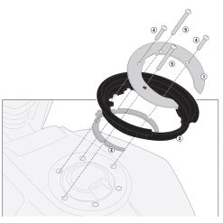 Givi BF53 Tanklock Tank Ring For Husqvarna Svartpilen 701 (2020-)