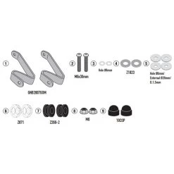 Givi D1190KIT Specific Windshield Fit Kit For Honda PCX 150 (2021-)