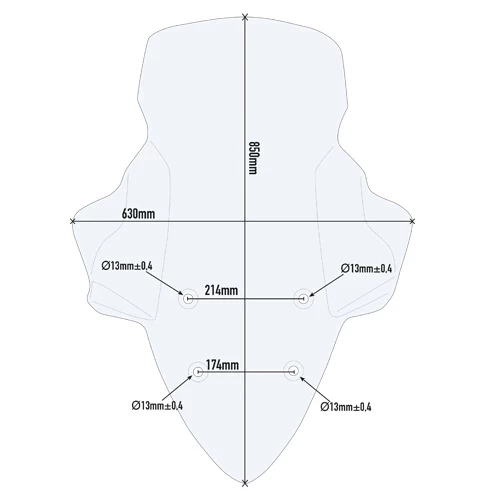 Givi D6104ST Specific Windshield, Clear For Kymco Xciting 400i / S400i (2013-) - Image 2
