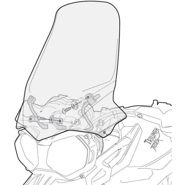 Givi D6401Kit Windshield Fitting Kit For Triumph Tiger 800 2011-2017