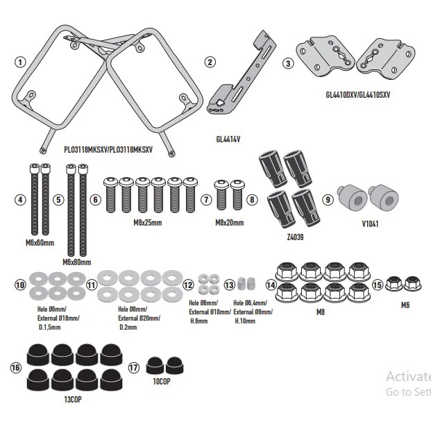 Givi PLO3118CAM Trekker Outback Side Carrier For Suzuki V-Strom 1050 / XT (2020-)