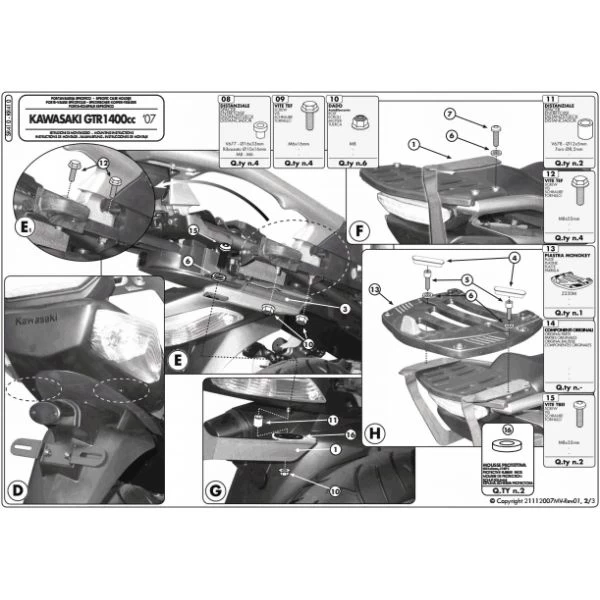 Givi SR410 Specific Rack For Kawasaki Concours 1400 (2004-2015) - Image 3