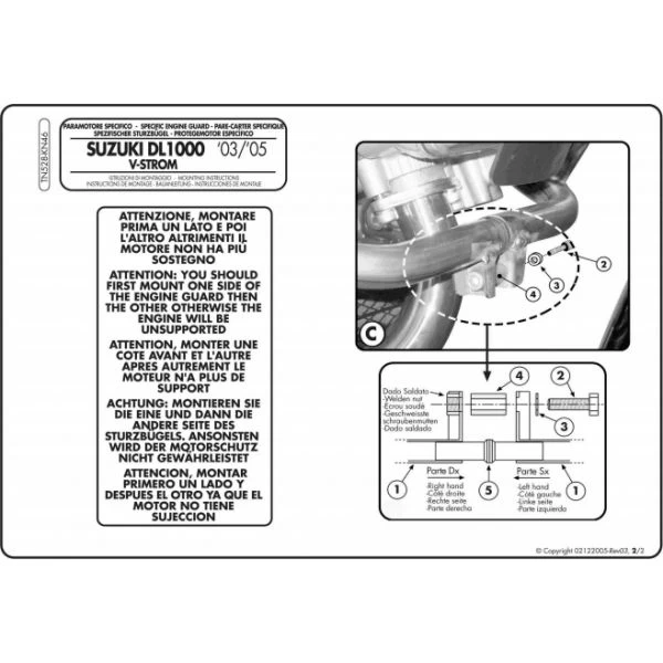 Givi TN528 Engine Guard For Suzuki DL1000 V-Strom Up To 2013 - Image 3